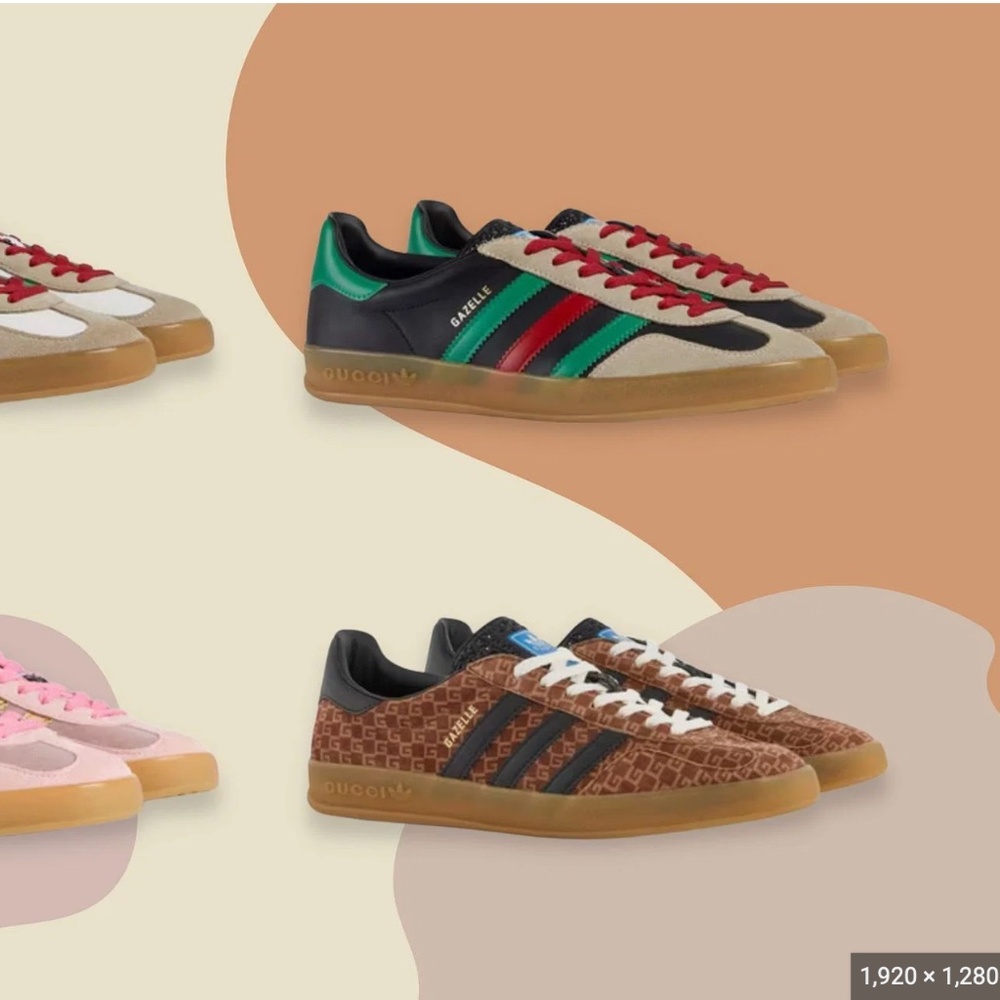 Adidas x Gucci Gazelle Sneaker "Black Green Red" UK 6 US 6.5